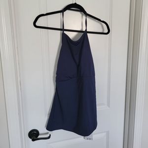 Navy Athleta high neck tankini top Large Tall